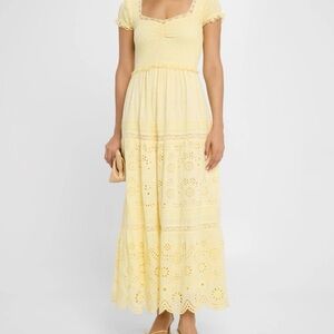 NWOT Loveshack Fancy Yellow Maxi Dress